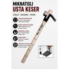 Apeksal Sait Demirci Mıknatıslı Usta Kalıpçı Keseri Ahşap Saplı Krom Vanadyum Dövme Çelik