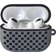 Motto Ticaret Mey Ithalat®   Airpods Pro 2 (2.nesil) Spor Delikli Kılıf - Gri-Siyah