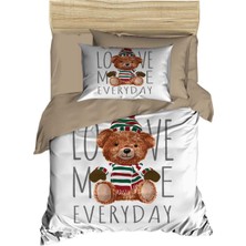 Mira Home Dijital Baskılı 3D Pamuklu Yenidoğan Bebek Nevresim Takımı Love Me Everyday