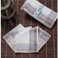 Mira Home Şah 30X30 Cm. Bir Düzine 12 Adet Mendil Şah Kahve