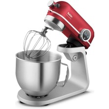Fakir Retroplex Mutfak Robotu, Yoğurucu, 800W, 5.2 L Hazne, Paslanmaz, Rouge