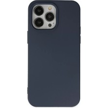 Motto Ticaret Mey Ithalat®   iPhone 14 Pro Kılıf Nano Içi Kadife Silikon - Lacivert