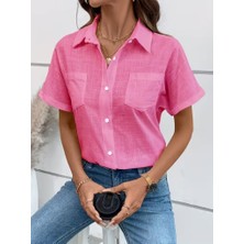 Alyn Wear Kadın Kısa Kollu Yakalı Önden Düğmeli Gömlek