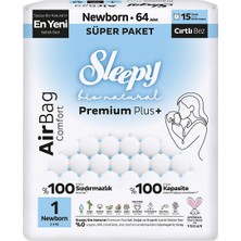 Sleepy Bio Natural Airbag 1 Beden 64 Adet