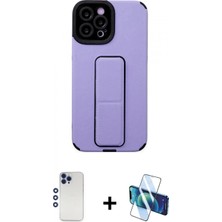 Pileli Store Pilelistore™ iPhone 12 Pro Max Kılıf Çekirdek Yansıma - Siyah 3D Antistatik Cam Ekran Koruyucu + Shine Kamera Lens - Lt