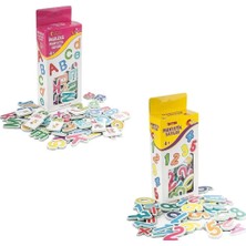 Manyetik Harfler ve Sayılar, 2 Li Set, Eğitici Magnet Set