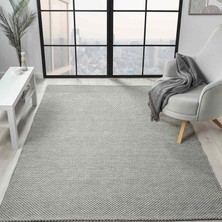 Pera Halı Açık Gri Siyah Melanj Noktalı Modern Halı - DK710GCW