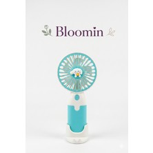 Bloomin Standlı Şarjlı Mini Taşınabilir El ve Masa Fanı - 3 Kademeli, Sevimli Figürlü Mini Vantilatör Ferah Fan Renkli Uygun Soğutucu