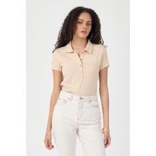 Luvint Uzun Patlı Slim Kadın Polo