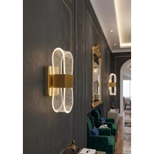 Bella Lighting Lüks  Jasmine LED Aplik Sarı Gold Duvar Lambası Elektrikli Dekoratif Aydınlatma Pilli Değildir