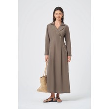 Ftz Women Kadın Canapos Elbise  Nut 31183