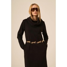 Ftz Women Kadın Ribana Elbise  Siyah 31286