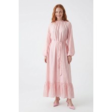 Ftz Women Kadın Balon Kol Helena Elbise  Pembe 31407