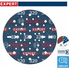 Bosch Expert O780 150 mm 320 Kum 50'li Cırtlı Folyo Zımpara Diski 2608902455