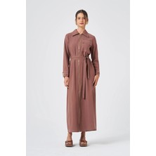 Ftz Women Kadın Erta Elbise  Kahve 31347