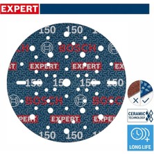 Bosch Expert O780 150 mm 150 Kum 50'li Cırtlı Folyo Zımpara Diski 2608902452