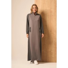 Ftz Women Kadın Scuba Spandex Elbise  Gri 31260