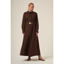 Ftz Women Kadın Cotton Elbise  Kahve 31350
