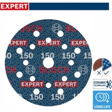 Bosch Expert O780 125 mm 150 Kum 6'lı Cırtlı Folyo Zımpara Diski 2608902402