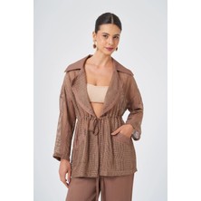 Ftz Women Kadın File Detay Takım  Kahve 31087