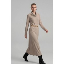 Ftz Women Kadın Ribana Elbise  Beige 31286
