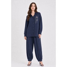 Ftz Women Kadın Kapella Pantolonlu Takım  Lacivert 31389