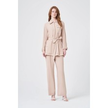 Ftz Women Kadın Erta Pantolonlu Takım  Beige 31346