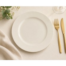 Bonnami Banquet Düz Tabak 27 cm Porselen Yemek Tabağı Servis Tabağı Büyük Boy