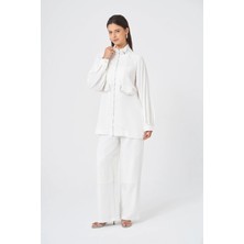 FTZ Women Kadın Felix Pantolonlu Takım  Ekru 31369