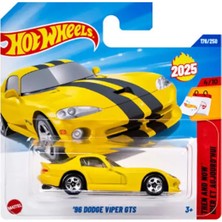 Hot Wheels 96 Dodge Vıper Gts -JBB95 Metal Gövde Ölçekli Diecast Model Sarı Renkli Tasarım