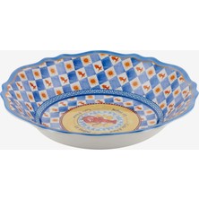 Chiara Alessi Cote D Azur Mavi Melamin Servis Kasesi 35 cm