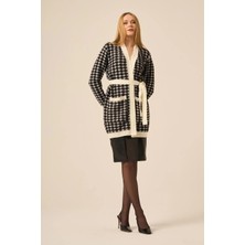 Ftz Women Kadın Kaz Ayağı Hırka  Ekru 25250