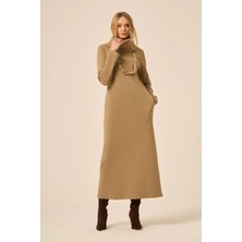 Ftz Women Kadın Ribana Elbise  Camel 31286