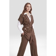 Ftz Women Kadın Dantel Takım  Vizon 31349