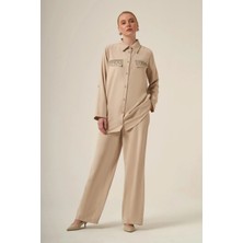 Ftz Women Kadın Benetti Taşli Takım  Beige 31287