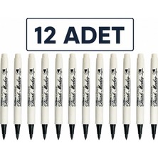 Artline Supreme Brush Marker Esnek Fırça Uçlu Kalem Siyah 12 Li Paket
