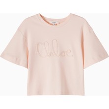 Chloe Chloé Kids Logolu Pamuk Jarse Kız Çocuk Tişört
