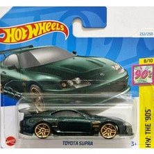 Hot Wheels 2024 Tekli Araba Toyota Supra Yeşil Altın Renk Jant