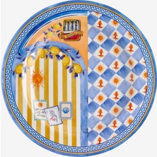 Chiara Alessi Cote D Azur Mavi Melamin Yemek Tabağı 28 cm