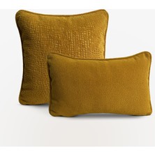 Lidoma Home "grid Loom" 2'li Kırlent Kılıfı Seti - Hardal