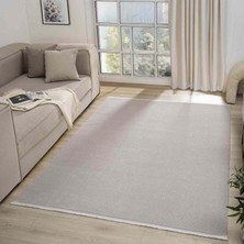 Pera Halı Açık Gri Kabartmalı Soyut Modern Halı - DK0556GL