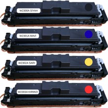 Chargink Hp 230A/4303/4203(W2300A/W2301A/W2302A/W2303A) Takım Çipli Muadil Toner Set (Siyah-Sarı-Kırmızı-Mavi)