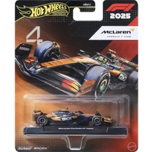 Hot Wheels Premium F1 2025 Mclaren Formula 1 Team No:4 Lando Norris 1:64 Metal Model Araba HRV11