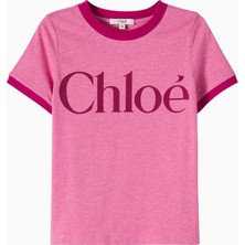 Chloe Chloé Kids Logolu Pamuk Jarse Kız Çocuk Tişört