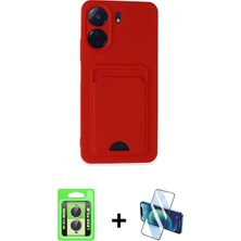 Pileli Store Pilelistore™ Redmi 13C Kılıf Vadi Çizgi Prime - Siyah 3D Antistatik Seramik Nano Ekran Koruyucu + Raze Metal Kamera Lens - Gs
