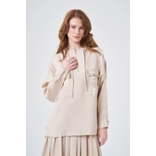 Ftz Women Kadın Taş Detay Etekli Takım  Beige 31360
