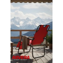 Asvera Agora Lüks Katlanabilir Kamp Şezlongu - 2'si 1 Arada Portatif Bahçe ve Plaj Şezlongu