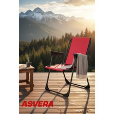 Asvera Katlanabilir Metal Kamp Sandalyesi - Taşıma Çantalı Portatif Piknik ve Bahçe Sandalyesi