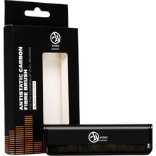 SoundBox Plak Fırçası - Carbon Fıber Brush Black Alu - Black Edıtıon - Whıte Logo - Black Alu Wıth Whıte Logo