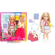 Barbie Aksesuarlı Chelsea Bebek Seyahatte FWV20 - Gökkuşağı Elbiseli Chelsea